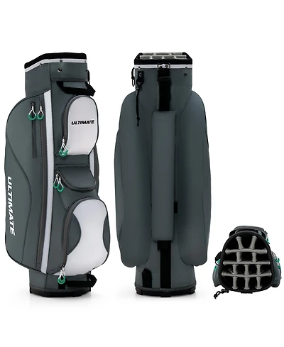 14 Dividers Golf Cart Bag with 7 Zippered Pocket