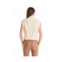 The Noli Shop Women's Raina Cable Knit Button Sweater