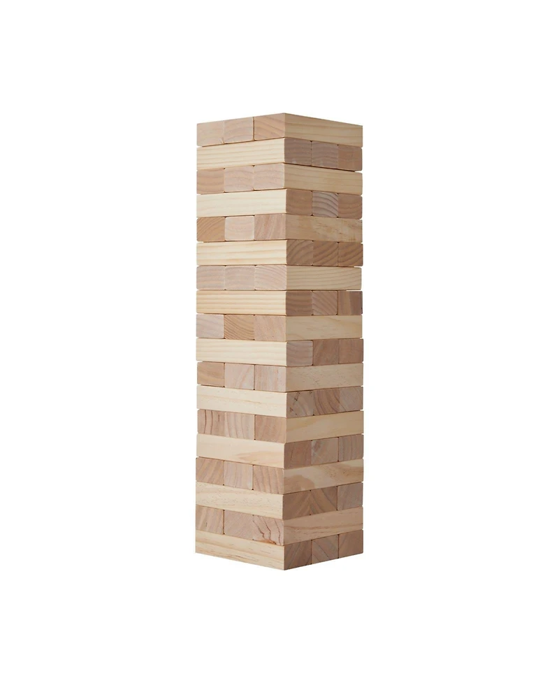 Hongge Wooden Tumbling Tower Game 54 Blocks Family Stacking Game