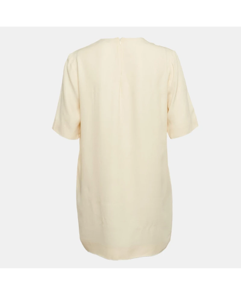 Pre-Owned Stella Mccartney Women's Cream Embroidered Crepe Mini Dress