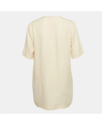 Pre-Owned Stella Mccartney Women's Cream Embroidered Crepe Mini Dress