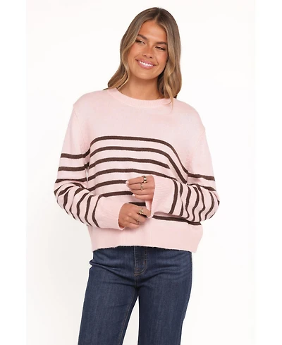 Petal and Pup Women's Eleanora Striped Knit Pullover Sweater