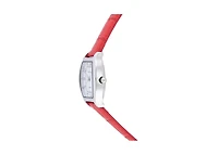 Peugeot Women's 26 x 32mm Cushion Shape Watch with Red Leather Band