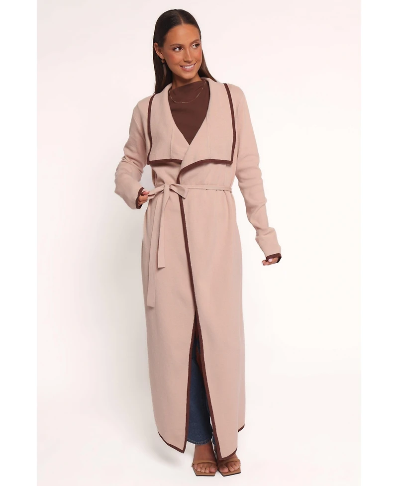 Petal and Pup Women's Vallis Contrast Trim Long Cardigan