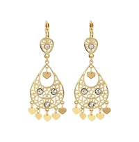 Sohi Women's Silver Regal Drop Earrings