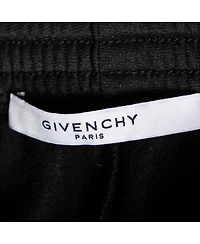 Pre-Owned Givenchy Men's Black Jersey Logo Tape Trimmed Joggers