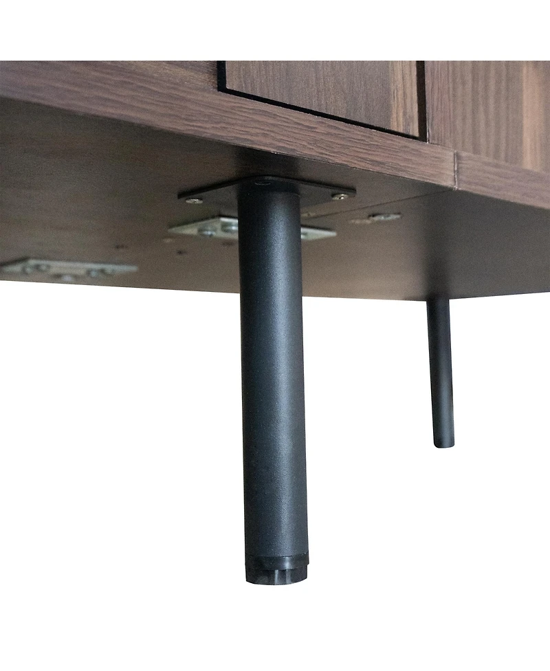 Casainc 78" Mid Century Modern Tv Stand with Storage Cabinets