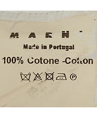 Pre-Owned Marni Women's White Striped Cotton Loose Fit Midi Dress