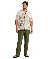 Cubavera Men's Scenic Border Printed Shirt