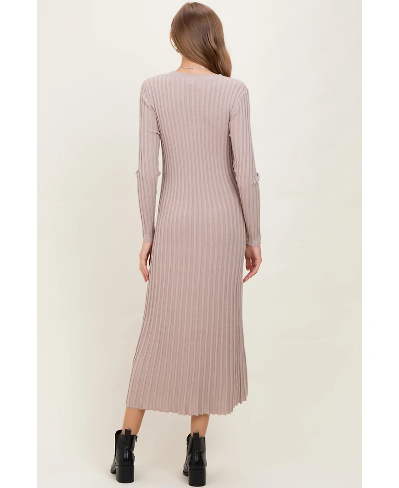 Pinkblush Maternity Thick Ribbed Knit Maxi Sweater Dress