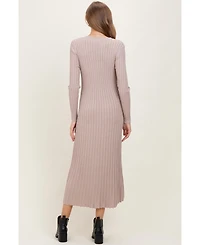 Pinkblush Maternity Thick Ribbed Knit Maxi Sweater Dress