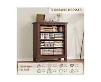 gaomon 34.8" Tall Vertical Drawer Dresser with Large Storage