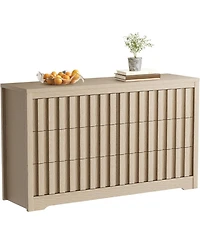 Gaomon 6-Drawer Fluted Bedroom Dresser