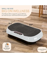 LifePro Waver Mini Vibration Plate - Compact Whole Body Vibration Machine for Home & Travel, Max 260lbs