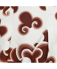 Pre-Owned Chloe Women's Brown Doodle Print Silk Pleated Mini Skirt