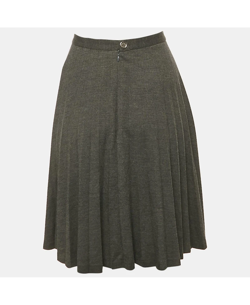 Pre-Owned Burberry Women's Black Jersey Flared Mini Skirt