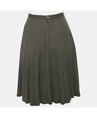 Pre-Owned Burberry Women's Black Jersey Flared Mini Skirt