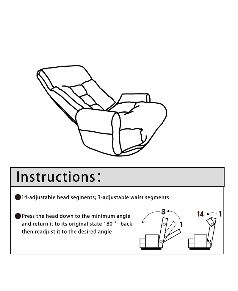 Flynama Dj-24434951 Adjustable Lounge Sofa Chair – Large Size, Soft Fabric, Reclining Feature, Living Room Furniture