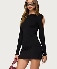 Edikted Women's Billy Cutout Boat Neck Mini Dress