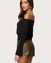 Edikted Women's Kezya Draped Off Shoulder Top