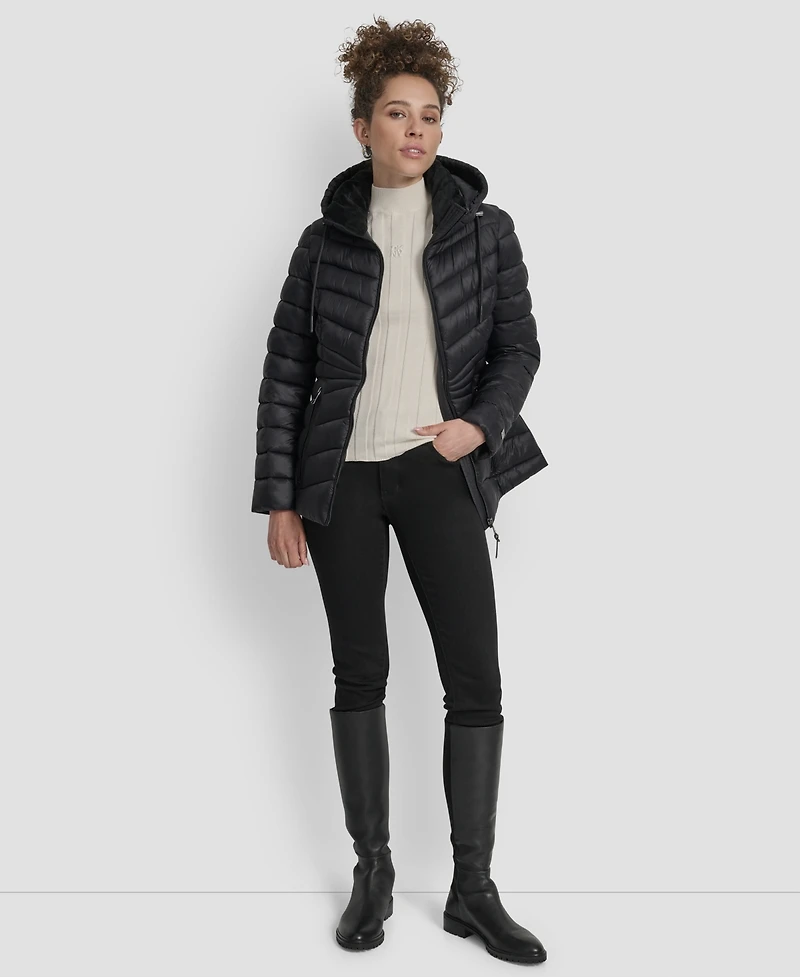 Dkny Women's Zipper-Front Coat