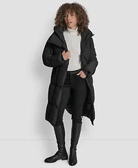 Dkny Women's Zip-Front Stand Collar Coat