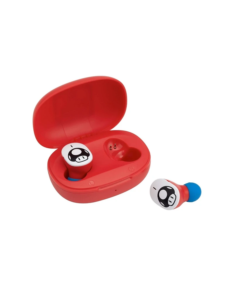 eKids Super Mario Bluetooth Wireless Earbuds with Charging Case