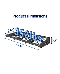 Fleximounts Heavy Duty Garage Wall Shelf Max Series, Black — 48" X 24"