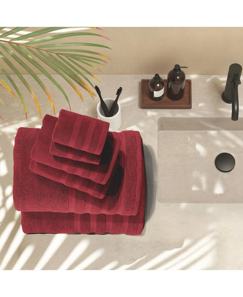 Luxury Soft & Absorbent 100% Ring Spun Cotton Towel Set for Bathroom, Shower, Spa - 6 Piece