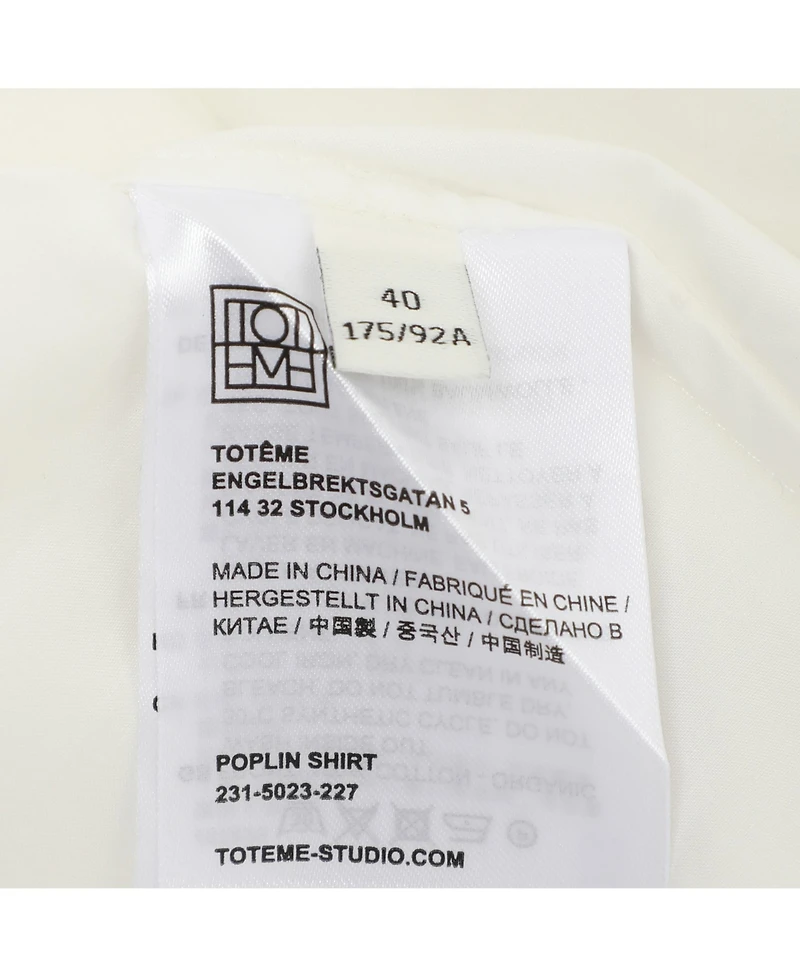 Pre-Owned Toteme Women's White Cotton Poplin Shirt