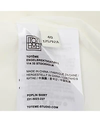 Pre-Owned Toteme Women's White Cotton Poplin Shirt