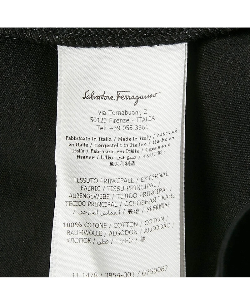 Pre-Owned Salvatore Ferragamo Women's Black Jersey Cut-Out Detail Top