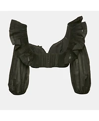 Pre-Owned Zimmermann Women's Crepe Ruffled Crop Top