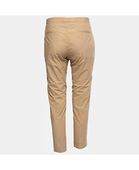 Pre-Owned Marni Women's Tan Cotton Straight-Leg Trousers