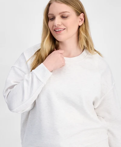 And Now This Trendy Plus Whipstitch Long-Sleeve Sweatshirt, Macy's Exclusive