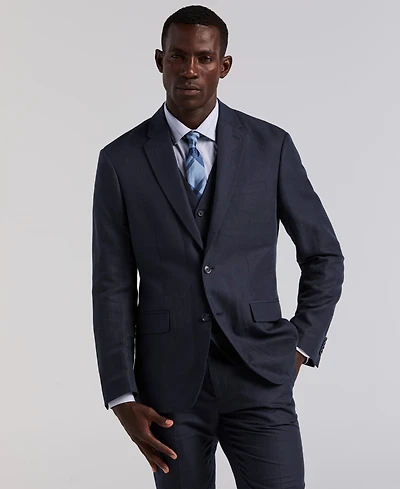 Perry Ellis Men's Herringbone Linen Blazer