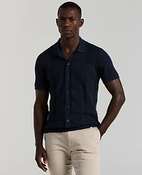 Perry Ellis Men's Open Stitch Jacquard Shirt