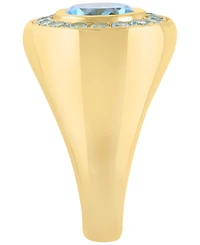 Effy Collection Blue Topaz Ring (3-5/8 ct. t.w.) in 14k Yellow Gold Over Silver