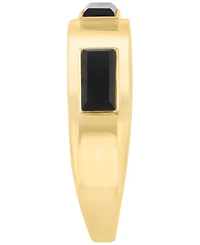 Effy Collection Onyx Ring in 14k Yellow Gold Over Silver