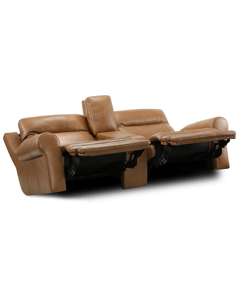 Furniture 2-Pc. Alexandre Leather Sofa with 2 Power Motion Recliners and 1 Console, Exclusively at Macy's