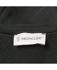 Pre-Owned Moncler Men's Black Jersey Zip-Up Hooded Jacket