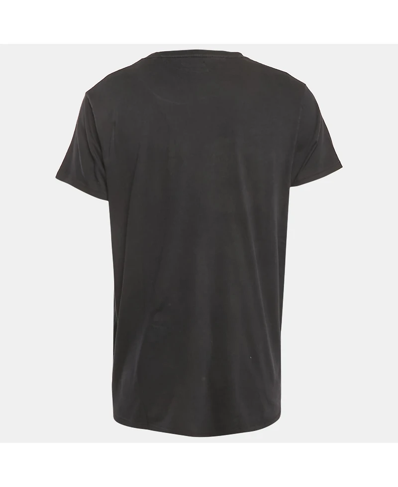 Pre-Owned Tom Ford Men's Black Cotton Knit Front Pocket Crew Neck T-Shirt