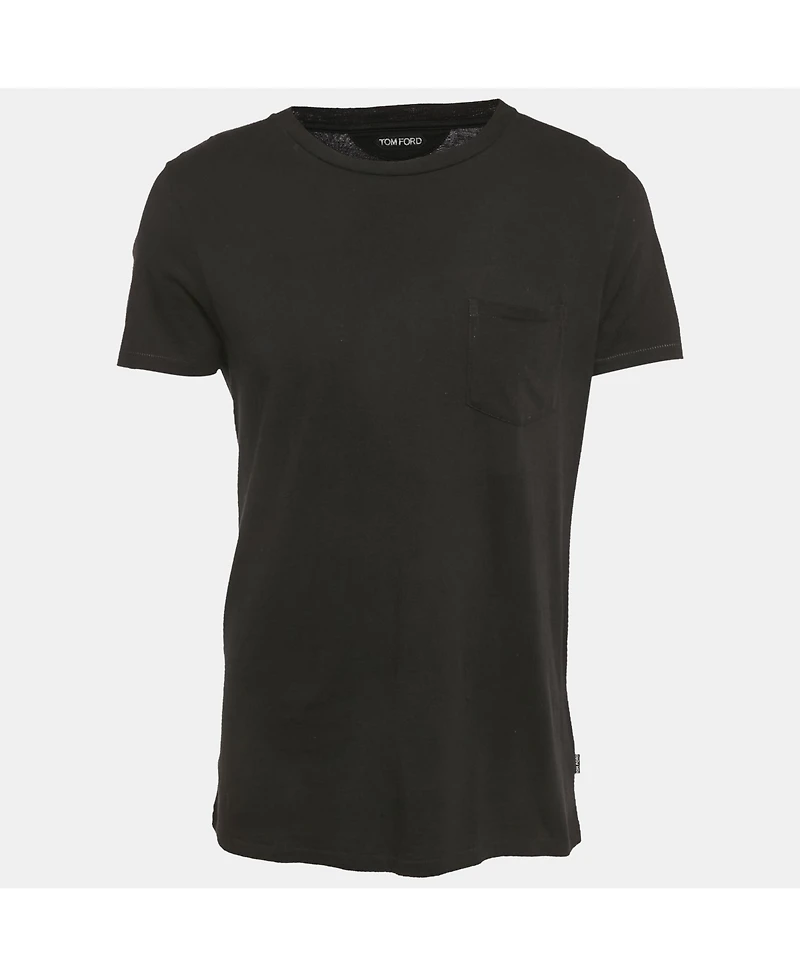 Pre-Owned Tom Ford Men's Black Cotton Knit Crew Neck T-Shirt