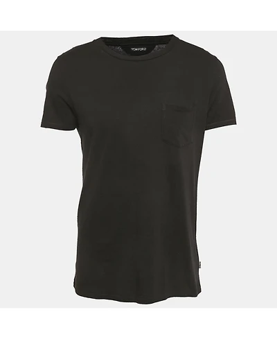 Pre-Owned Tom Ford Men's Black Cotton Knit Crew Neck T-Shirt