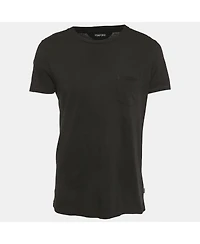 Pre-Owned Tom Ford Men's Black Cotton Knit Crew Neck T-Shirt