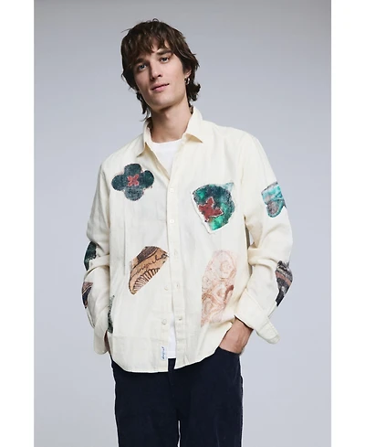 Desigual Men's Patch mosaic shirt