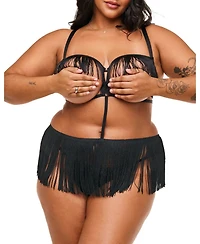Adore Me Plus Neveah Fringe Playsuit Lingerie