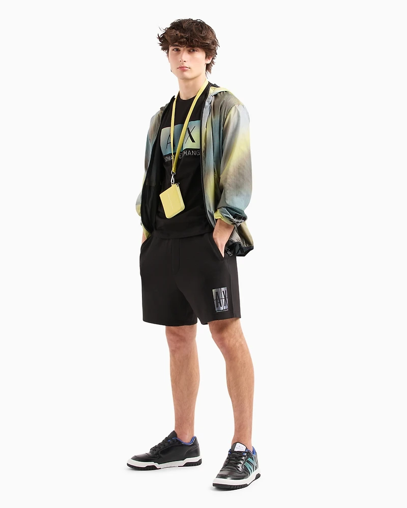 A|X Armani Exchange Men's Regular-Fit Gradient Box Logo Graphic T-Shirt