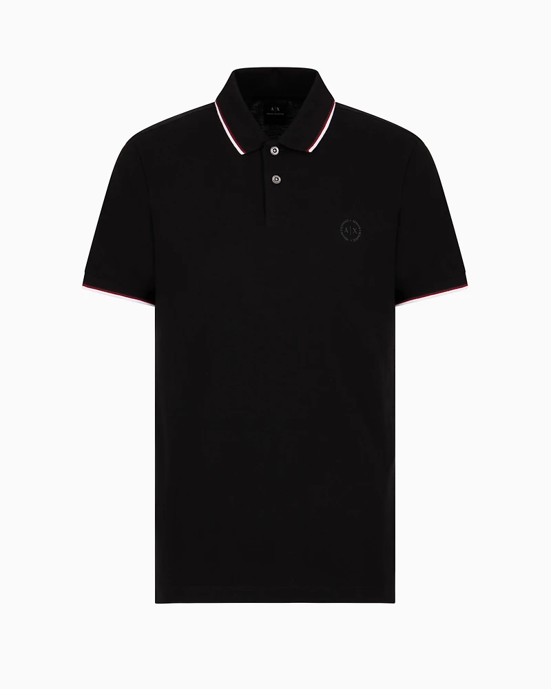 A|X Armani Exchange Men's Regular-Fit Tipped Pique Polo Shirt