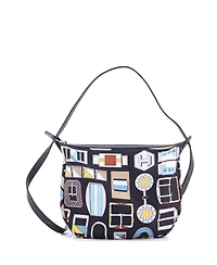 Pre-Owned Hermes Sursoie To Go Pouch Printed Silk and Leather